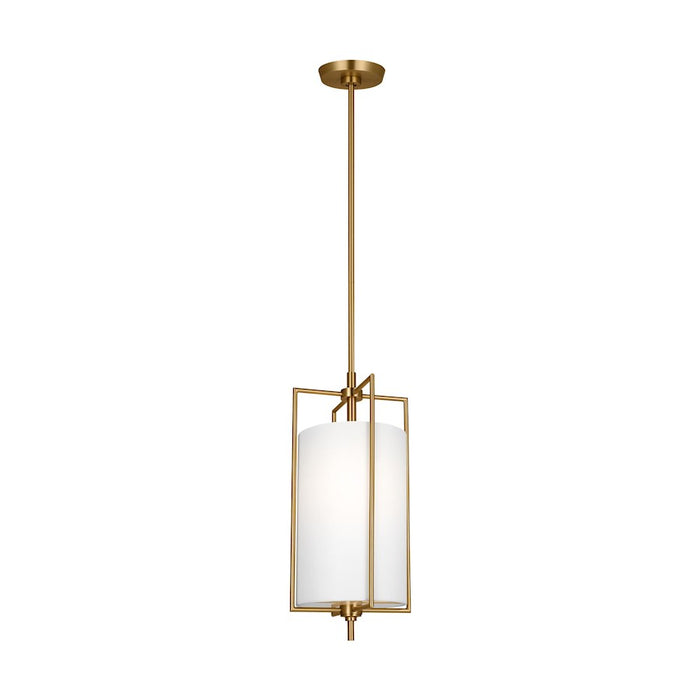 Visual Comfort Studio Perno 1 Light Hanging Shade, Brass/Silk/Blast