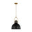 Visual Comfort Studio Upl/1-Lt XL Pendant, Black/Brass - CP1411BBSMBK