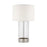 Visual Comfort Studio Garrett 1-Lt Table Lamp, PN/White Linen - CT1001PN1