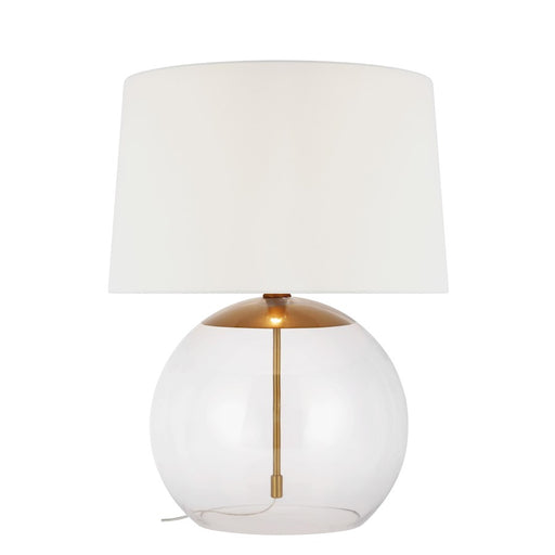 Visual Comfort Studio Atlantic 1-Lt Table Lamp, Brass/White Linen - CT1021BBS1