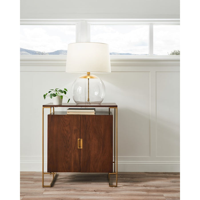 Visual Comfort Studio Atlantic 1-Lt Table Lamp, Brass/White Linen