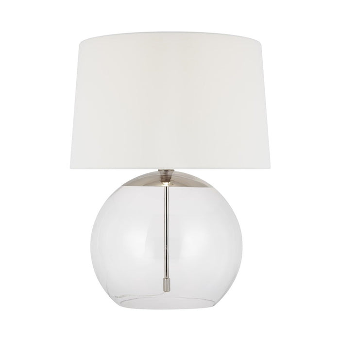 Visual Comfort Studio Atlantic 1-Lt Table Lamp, Nickel/White Linen