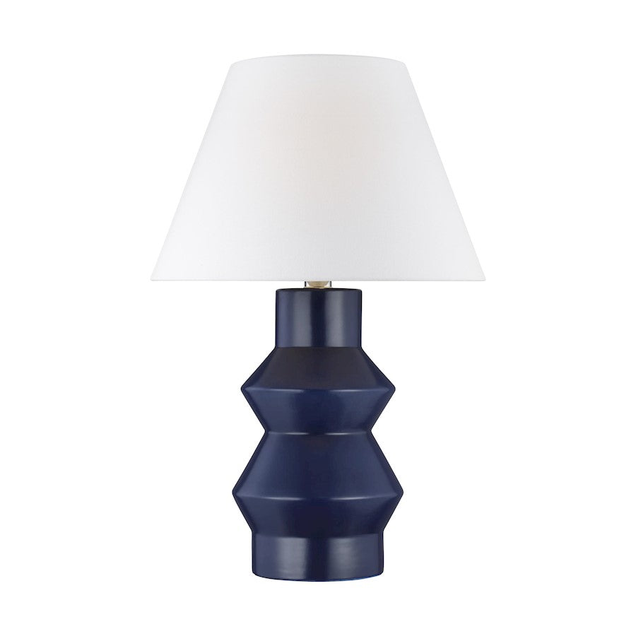 Visual Comfort Studio Abaco Large Table Lamp, Indigo/WH Linen - CT1041INDPN1