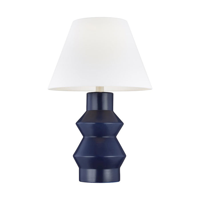 Visual Comfort Studio Abaco Large Table Lamp, Indigo/WH Linen