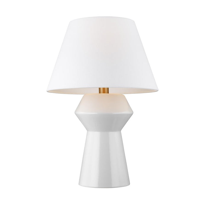 Visual Comfort Studio Abaco 1 Light Inverted Table Lamp, White