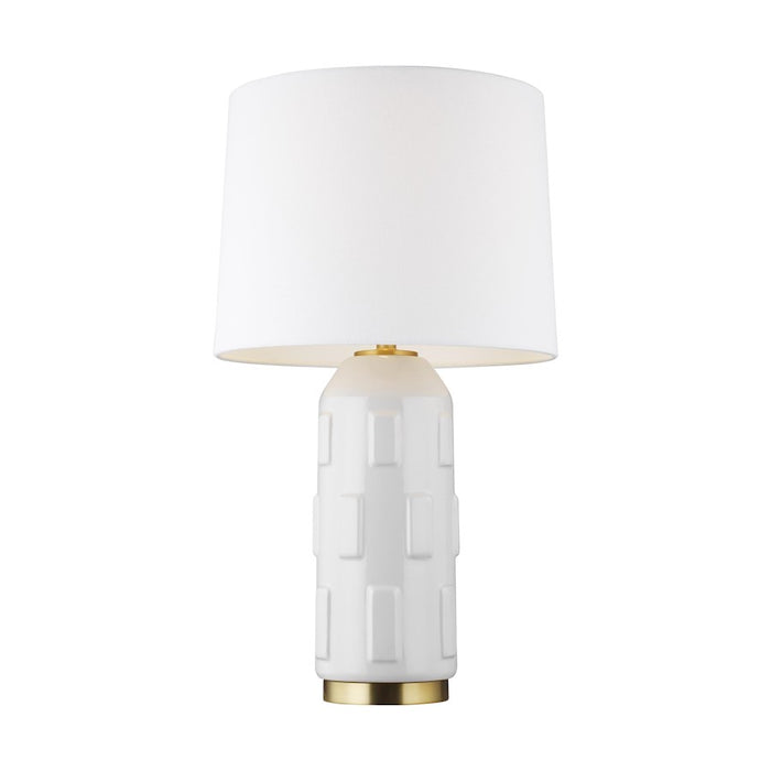 Visual Comfort Studio Morada 1-Lt Med Table Lamp, Arctic WH/WH