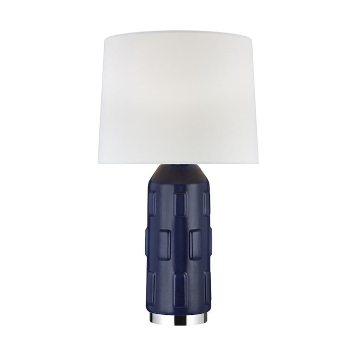 Visual Comfort Studio Morada 1-Lt Med Table Lamp, Indigo/WH Linen - CT1071IND1