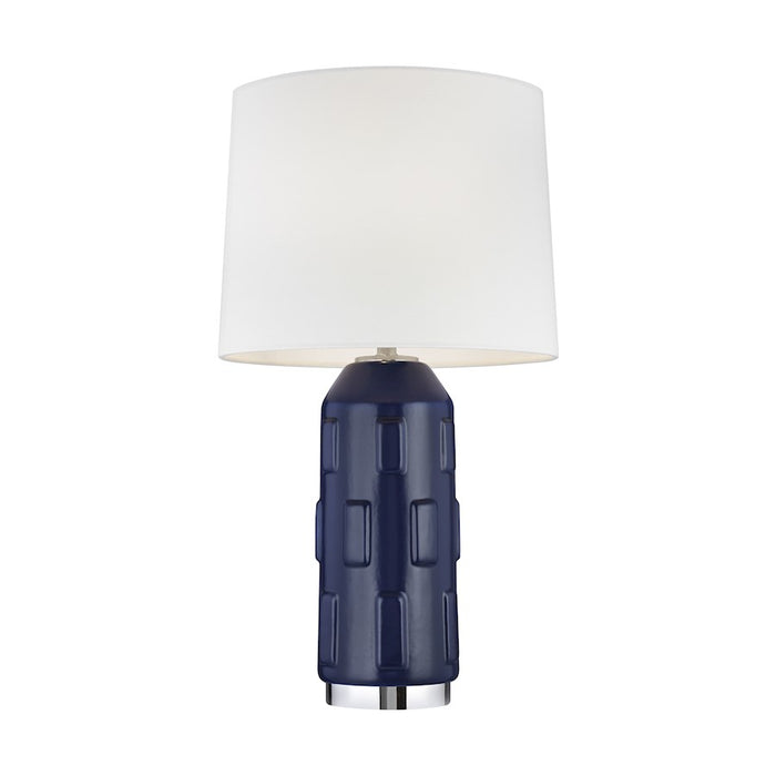 Visual Comfort Studio Morada 1-Lt Med Table Lamp, Indigo/WH Linen