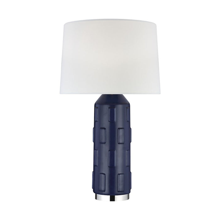 Visual Comfort Studio Morada 1-Lt Large Table Lamp, Indigo/WH Linen - CT1081IND1