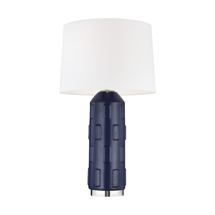 Visual Comfort Studio Morada 1-Lt Large Table Lamp, Indigo/WH Linen