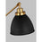 Visual Comfort Studio Wellfleet 1-Lt Dome Desk Lamp, Black/Brass