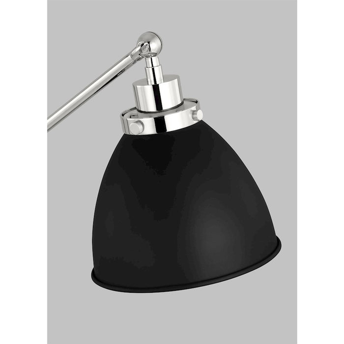 Visual Comfort Studio Wellfleet 1-Lt Dome Desk Lamp, Black/Nickel