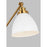 Visual Comfort Studio Wellfleet 1-Lt Dome Desk Lamp, White/Brass