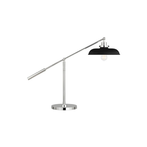 Visual Comfort Studio Wellfleet 1-Lt Wide Desk Lamp, Black/Nickel - CT1111MBKPN1