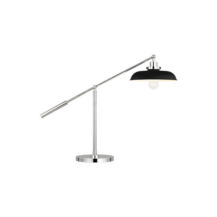 Visual Comfort Studio Wellfleet 1-Lt Wide Desk Lamp, Black/Nickel