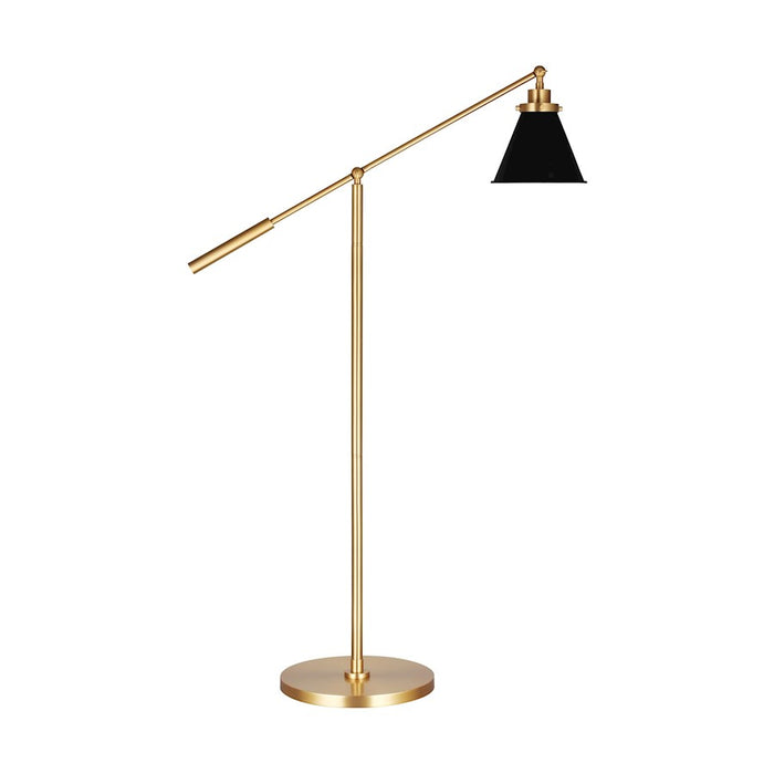 Visual Comfort Studio Wellfleet 1-Lt Cone Floor Lamp, BK/BS - CT1121MBKBBS1