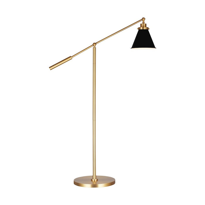 Visual Comfort Studio Wellfleet 1-Lt Cone Floor Lamp, BK/BS