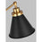 Visual Comfort Studio Wellfleet 1-Lt Cone Floor Lamp, BK/BS