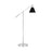 Visual Comfort Studio Wellfleet 1-Lt Cone Floor Lamp, BK/Nickel