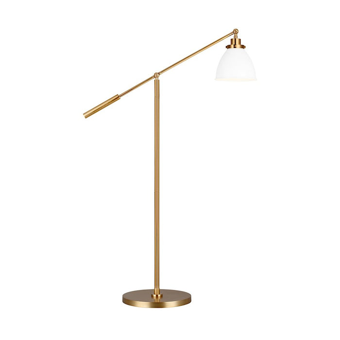 Visual Comfort Studio Wellfleet 1-Lt Dome Floor Lamp, WH/BS