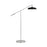 Visual Comfort Studio Wellfleet 1-Lt Wide Floor Lamp, BK/Nickel