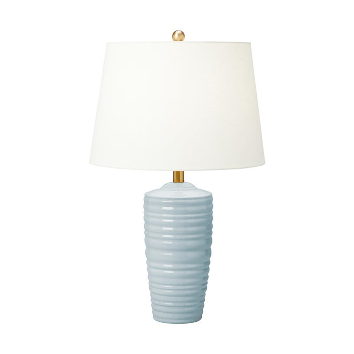 Visual Comfort Studio Wavel/1-Lt Table Lamp, Frost Anglia/WH Linen - CT1201FRA1