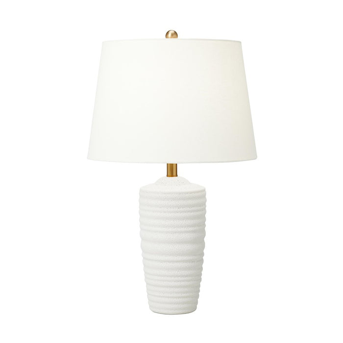 Visual Comfort Studio Wavel/1-Lt Table Lamp, Porous WH/WH Linen - CT1201PRW1