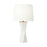 Visual Comfort Studio Lagos 1-Lt Table Lamp, WH Leather/WH Linen - CT1211WL1