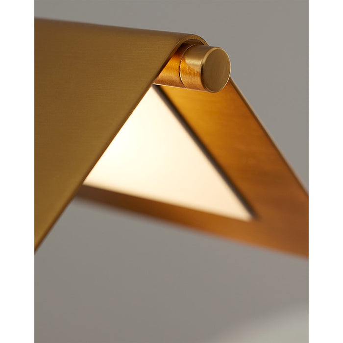 Visual Comfort Studio Foles 1 Light Floor Lamp, Burnished Brass