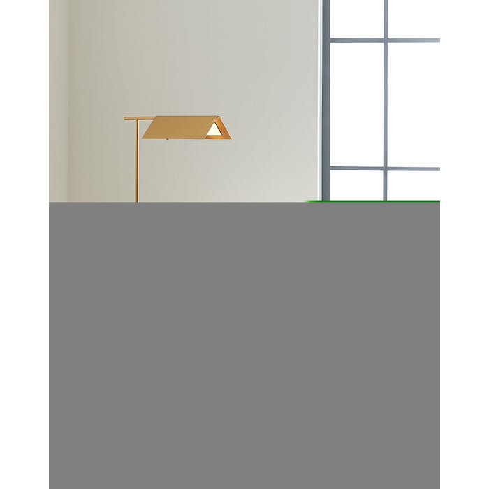 Visual Comfort Studio Foles 1 Light Floor Lamp, Burnished Brass