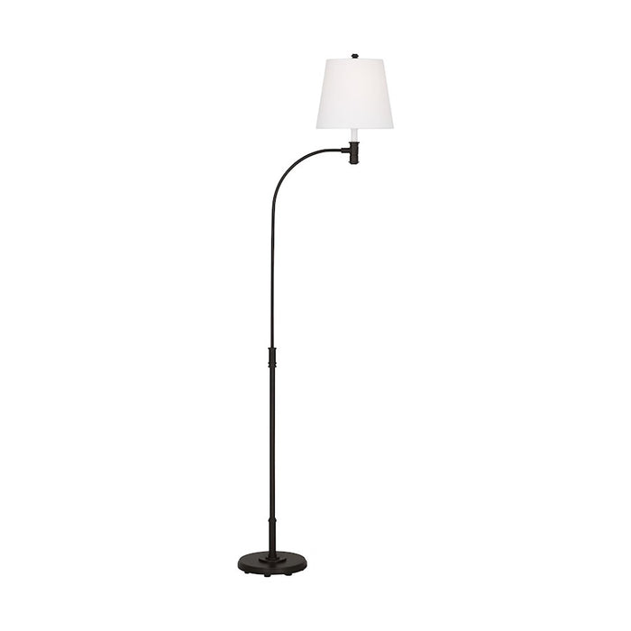 Visual Comfort Studio Belmont 1-Lt XL Floor Lamp, Iron/White - CT1241AI1