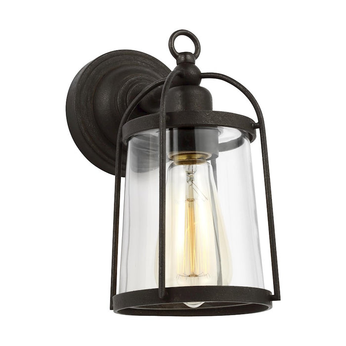 Visual Comfort Studio Stonington 1 Light Sconce, Smith Steel/Clear