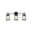 Visual Comfort Studio Stonington 3 Light Vanity, Smith Steel/Clear - CV1003SMS