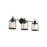 Visual Comfort Studio Stonington 3 Light Vanity, Smith Steel/Clear