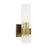 Visual Comfort Studio Geneva 1 Light Sconce, Burnished Brass/Clear