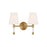 Visual Comfort Studio Hanover 2 Light Vanity, Burnished Brass/Milk - CV1052BBS