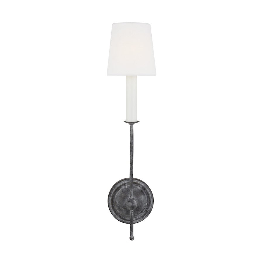 Visual Comfort Studio Richmond 1-Lt Sconce, Weathered Galv/White - CW1041WGV