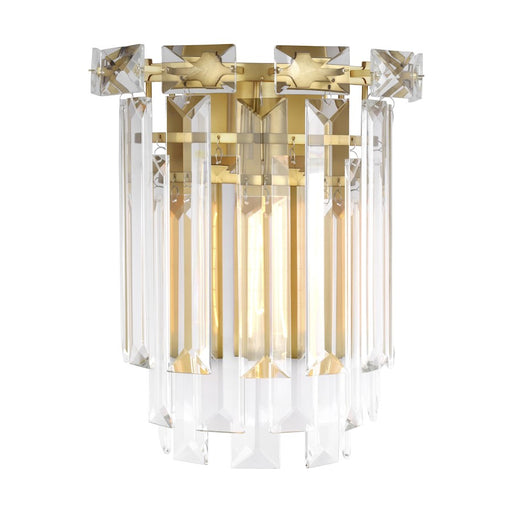 Visual Comfort Studio Arden 1 Light Sconce, Burnished Brass/Clear - CW1061BBS