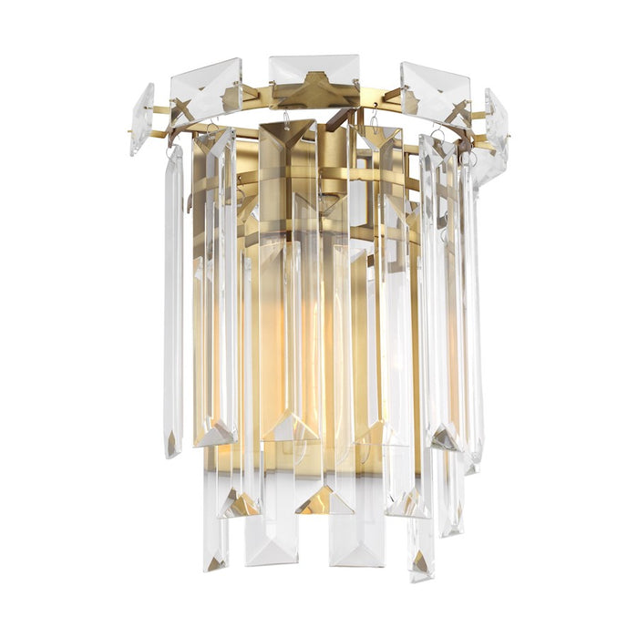 Visual Comfort Studio Arden 1 Light Sconce, Burnished Brass/Clear