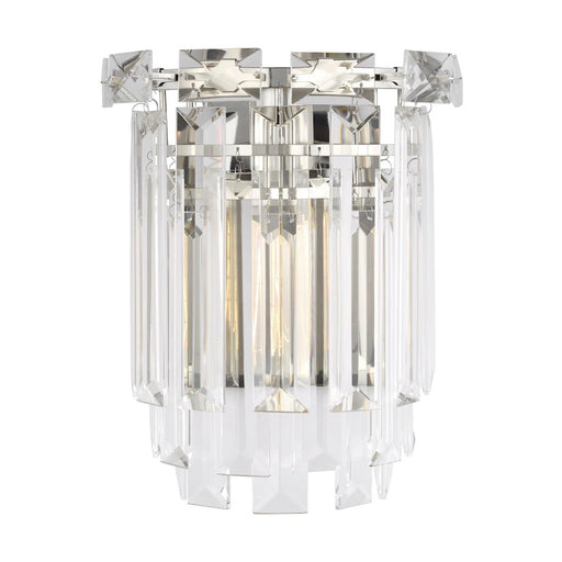 Visual Comfort Studio Arden 1 Light Sconce, Polished Nickel/Clear - CW1061PN