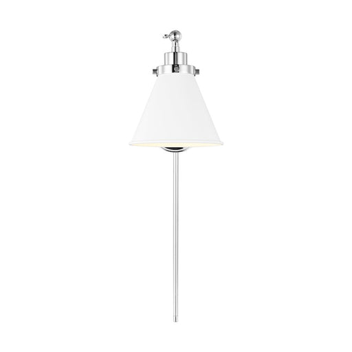 Visual Comfort Studio 1121 Wellfleet 1-Lt Single Arm Sconce, WH/NK