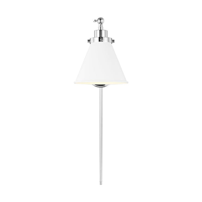 Visual Comfort Studio 1121 Wellfleet 1-Lt Single Arm Sconce, WH/NK