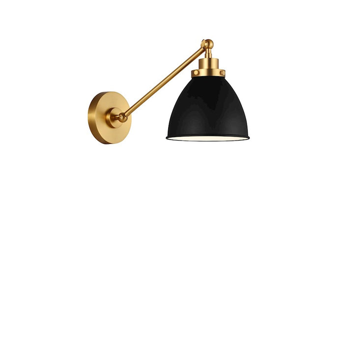 Visual Comfort Studio 1131 Wellfleet Single Arm Sconce, BK/BS