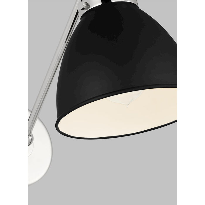 Visual Comfort Studio 1131 Wellfleet 1-Lt Single Arm Sconce, BK/NK