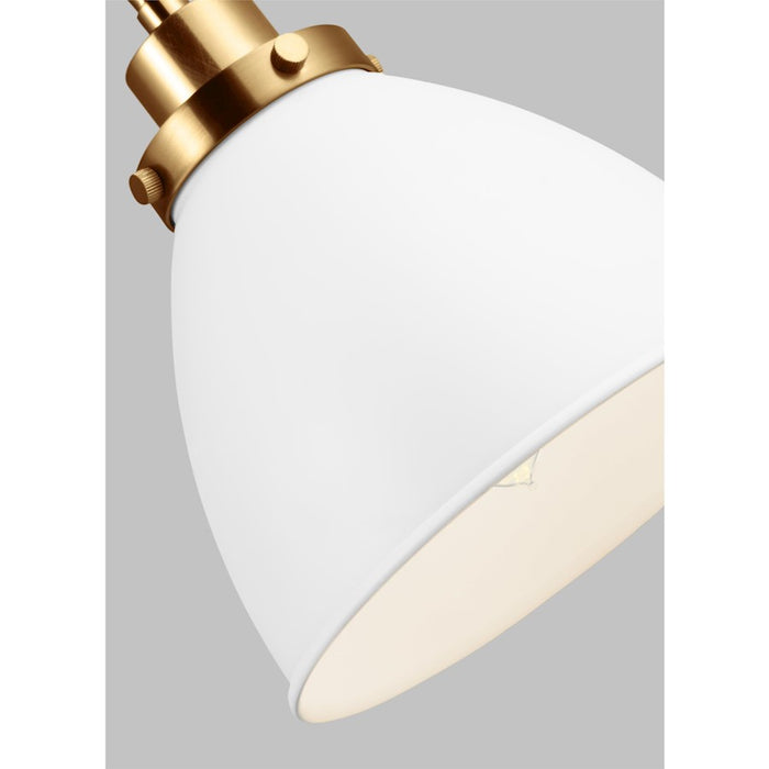 Visual Comfort Studio 1161 Wellfleet Double Arm Sconce, WH/BS