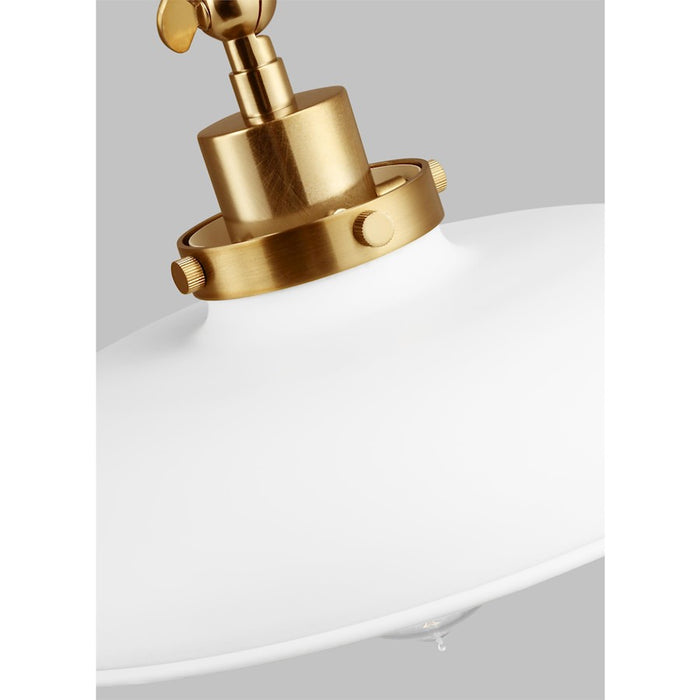 Visual Comfort Studio 1171 Wellfleet Double Arm Sconce, WH/BS