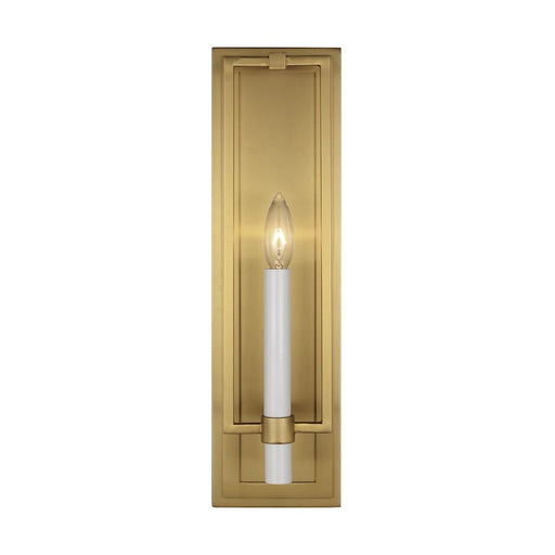 Visual Comfort Studio Marston 1 Light Tall Sconce, Burnished Brass - CW1241BBS