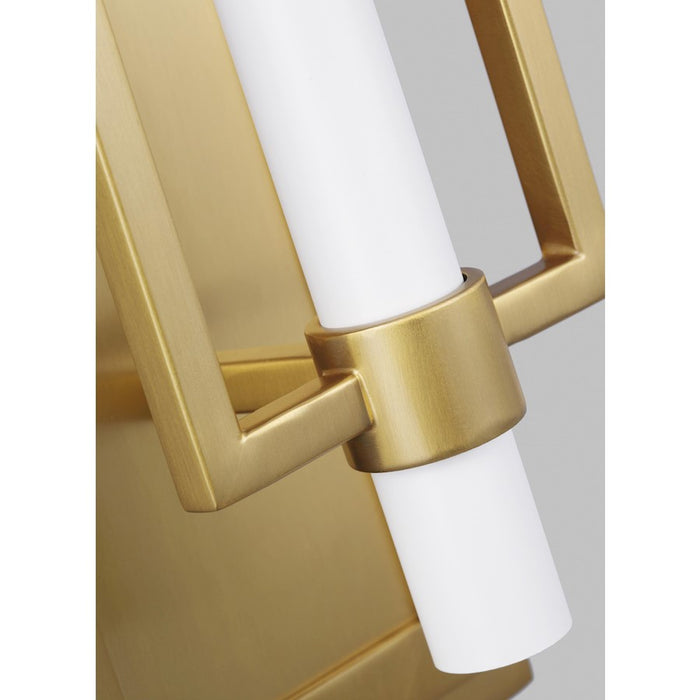 Visual Comfort Studio Marston 1 Light Tall Sconce, Burnished Brass