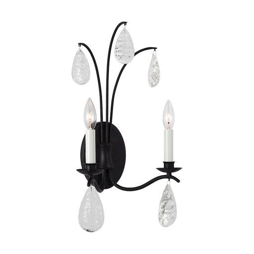 Visual Comfort Studio Shannon 2 Light Large Sconce, Iron/Crystal