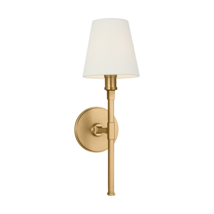 Visual Comfort Studio Perth 1Lt Wall Sconce, Brass/White Linen - CW1341BBS